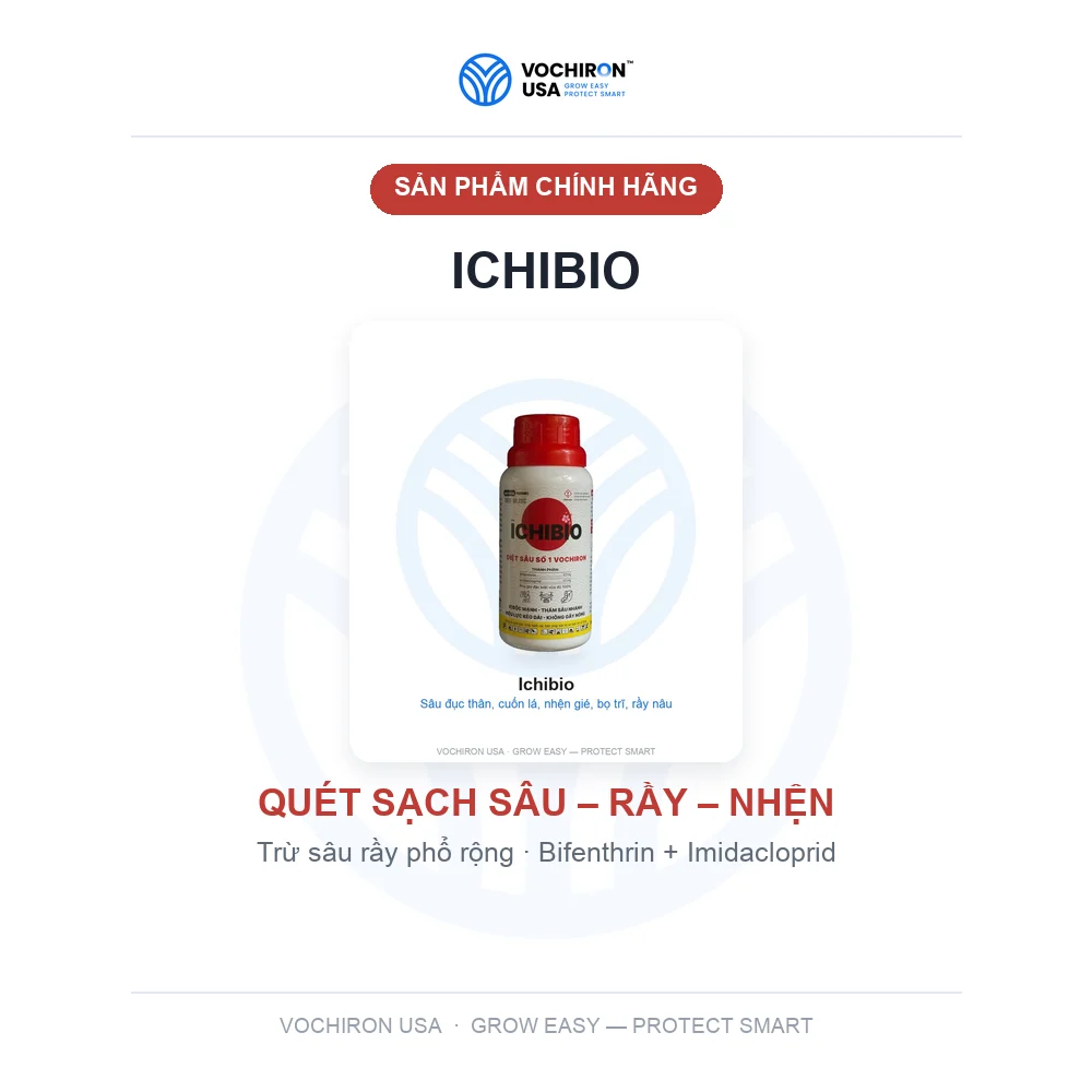ICHIBIO Sâu đục thân, cuốn lá, nhện gié, bọ trĩ, rầy nâu — slide 1