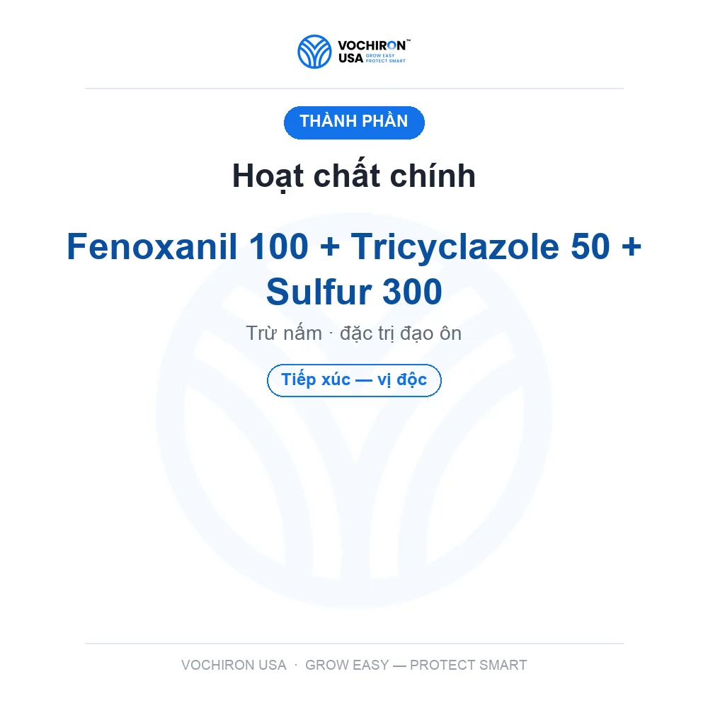 X3 vochiron Đạo ôn 3 hoạt chất feno tricy sulfua — slide 4