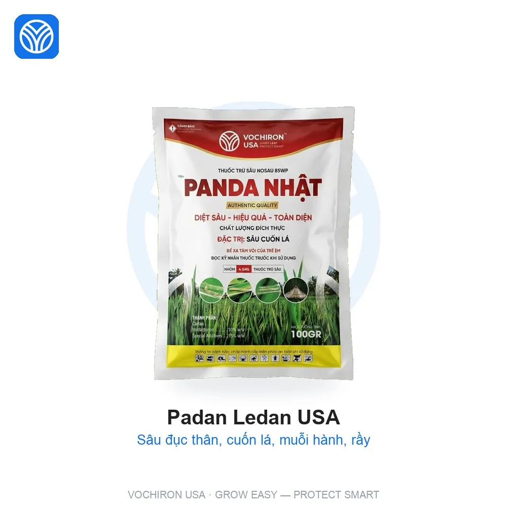 VCR USA- PADAN LEDAN USA ( cartap, imidac, sâu đục thân, cuốn lá) 100gr